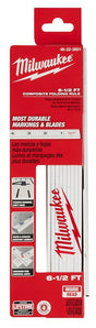 Milwaukee 48-22-3801 Folding Rule, SAE Graduation, White