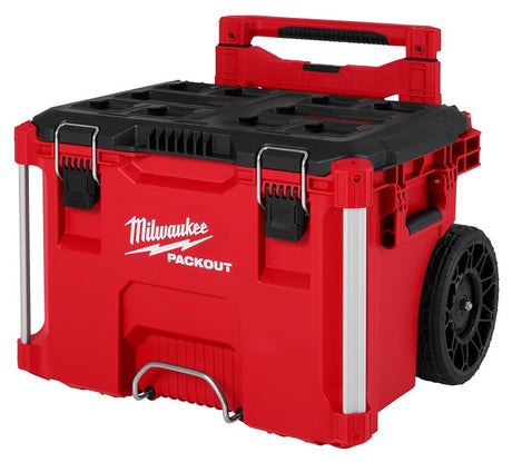 Milwaukee PACKOUT 48-22-8427 Rolling Tool Box, 3450 cu-in, Polypropylene, Red, 18 in L x 22 in W x 19-1/2 in H Outside