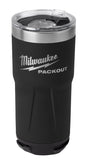 Milwaukee PACKOUT 48-22-8392B Tumbler, 20 oz, Sliding Magnetic Lid, Metal, Black, Insulated
