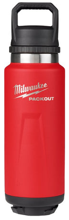 Milwaukee Packout 48-22-8397R Insulated Water Bottle, 36 oz, Metal, Red