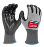 Milwaukee 48-73-8721 Coated Gloves, Unisex, M, 10.43 in L, Elastic Cuff, Nitrile Coating, Polyurethane, Gray