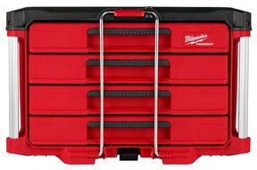 Milwaukee PACKOUT 48-22-8444 Toolbox, 50 lb, Polypropylene, 16.3 in L x 22.2 in W x 14.3 in H Outside, 4-Drawer