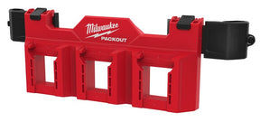 Milwaukee PACKOUT 48-22-8603 Tool Box Battery Rack Attachment, 3-Compartment, ABS/Polycarbonate, Black/Red