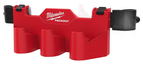 Milwaukee PACKOUT 48-22-8604 Tool Box Battery Rack Attachment, 3-Compartment, ABS/Polycarbonate, Black/Red