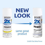 Rust-Oleum Painter's Touch 2X Ultra Cover Flat White Primer Spray 12 oz, Pack of 6