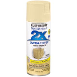 Rust-Oleum Painter's Touch 2X Ultra Cover Satin Strawflower Paint+Primer Spray Paint 12 oz, Pack of 6