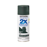 Rust-Oleum Painter's Touch 2X Ultra Cover Satin Hunt Club Green Paint+Primer Spray Paint 12 oz, Pack of 6