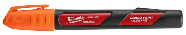 Milwaukee INKZALL 48-22-3771 Liquid Paint Marker, Orange, 6.09 in L, Plastic Barrel, Orange/Red Barrel