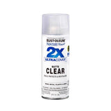 Rust-Oleum Painter's Touch 2X Ultra Cover Matte Clear Paint+Primer Spray Paint 12 oz, Pack of 6