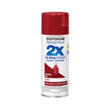 Rust-Oleum Painter's Touch 2X Ultra Cover Gloss Colonial Red Paint+Primer Spray Paint 12 oz, Pack of 6