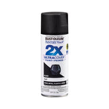 Rust-Oleum Painter's Touch 2X Ultra Cover Flat Black Paint+Primer Spray Paint 12 oz, Pack of 6