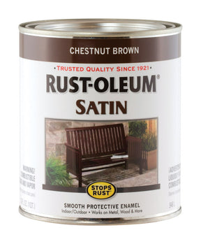 Rust-Oleum Stops Rust Indoor and Outdoor Chestnut Brown Protective Paint 1 qt, Pack of 2