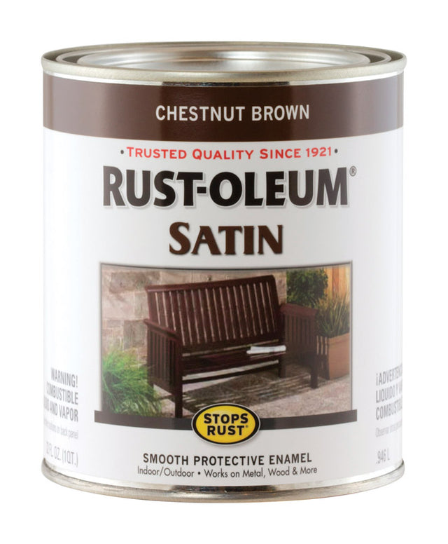Rust-Oleum Stops Rust Indoor and Outdoor Chestnut Brown Protective Paint 1 qt, Pack of 2