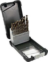 Vulcan 203380OR Metal Index Drill Bit Set, 21-Piece, M35 Steel with 5% Cobalt, Coffee