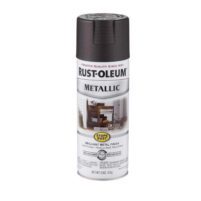 Rust-Oleum Stops Rust Metallic Oil Rubbed Bronze Metallic Spray Paint 11 oz, Pack of 6