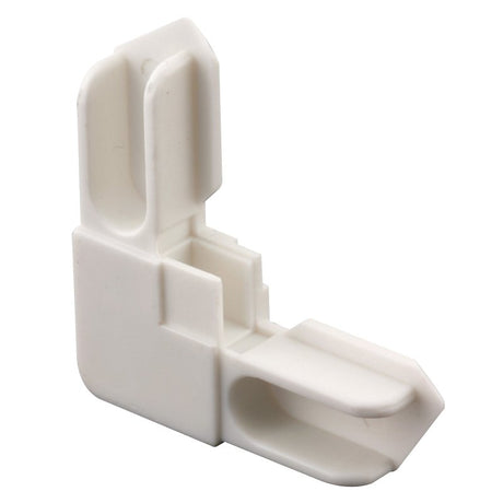 Make-2-Fit PL-14314 Window Frame Corner, 3/8 in W, Plastic, White