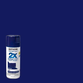 Rust-Oleum Painter's Touch 2X Ultra Cover Gloss Navy Blue Paint+Primer Spray Paint 12 oz, Pack of 6