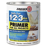 Zinsser Bulls Eye 123 Plus White Water-Based Acrylic Primer 1 qt, Pack of 6