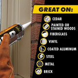 OSI QUAD Matte Clear Elastomeric Sealant 10 oz, Pack of 12