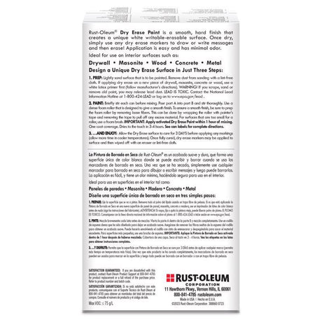 Rust-Oleum Specialty Hi-Gloss White Dry Erase Paint Kit 16 oz, Pack of 2