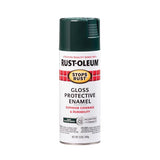 Rust-Oleum 7733830 Rust Preventative Spray Paint, Gloss, Dark Hunter Green, 12 oz, Can