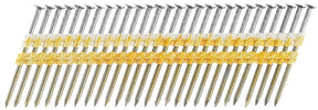Senco KD27APBSN Series Collated Nail, Plastic Strip Collation, 3 in L, Steel, Bright Basic