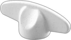 Prime-Line H 4097 Tee Handle, White, Zinc, Painted, 2/PK