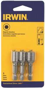 Irwin IWAF243-4 Nutsetter Set, 2-9/16 in L Dimensions, 3-Piece, Lobular, Steel