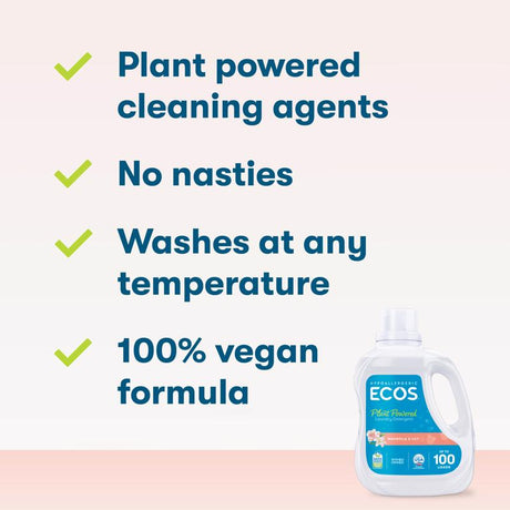 ECOS Magnolia Scent Laundry Detergent Liquid 100 oz 1 pk, Pack of 4