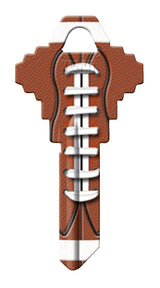 Hy-Ko 16010SC1-25 Key Blank, Football, Brass, For: Schlage SC1 Keyways, SC1 Key Number, Pack of 10