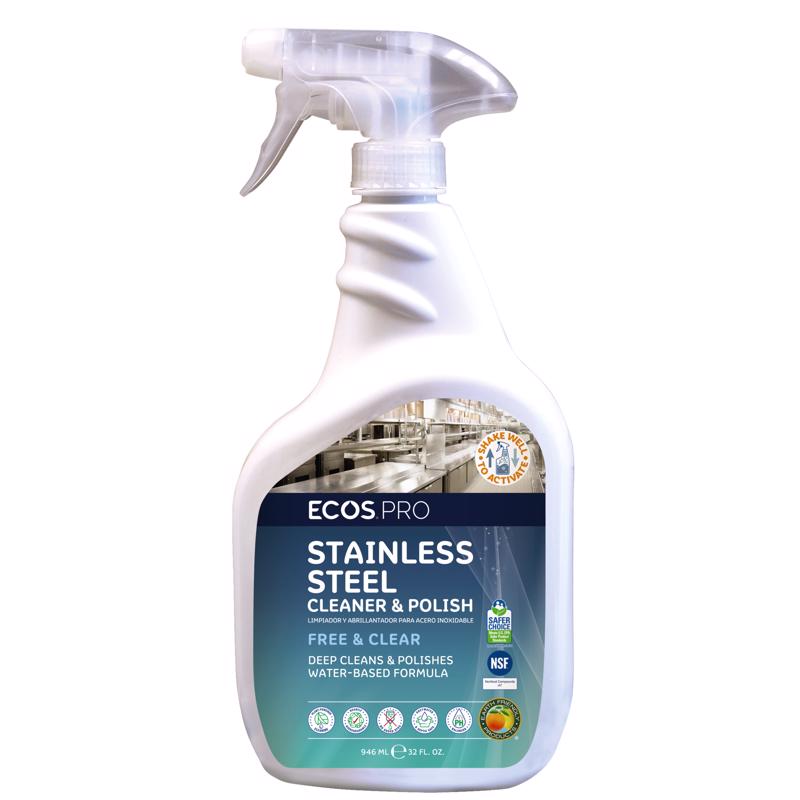 ECOS PRO Soy Scent Stainless Steel Cleaner 32 oz Liquid, Pack of 6