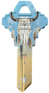 Hy-Ko 16010SC1-29 Key Blank, Skull, Brass, For: Schlage SC1 Keyways, SC1 Key Number, White, Pack of 10