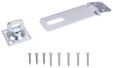 ProSource LR-126-BC3L-PS Safety Hasp, 4-1/2 in L, Steel, Zinc, 3/8 in Dia Shackle, Swivel Staple