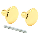 Prime-Line E 2297 Replacement Knob, 2-3/16 in Dia, Brass, Polished