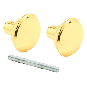 Prime-Line E 2297 Replacement Knob, 2-3/16 in Dia, Brass, Polished