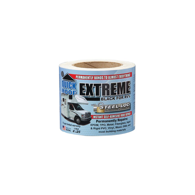 Quick Roof BUBE425 Extreme w/Steel-Loc, 4″ x 25', Black