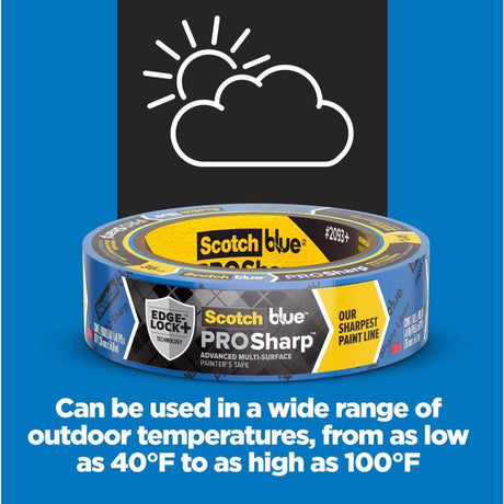 ScotchBlue PROSharp 1.41 in. W X 60 yd L Blue Medium Strength Painter's Tape 1 pk