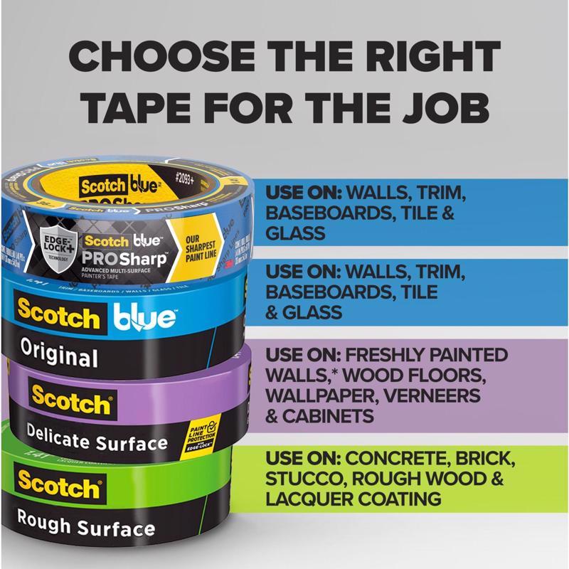 ScotchBlue PROSharp 1.41 in. W X 60 yd L Blue Medium Strength Painter's Tape 1 pk