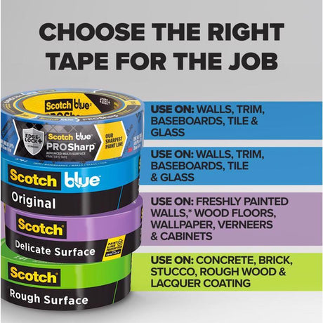 ScotchBlue PROSharp 1.41 in. W X 60 yd L Blue Medium Strength Painter's Tape 1 pk
