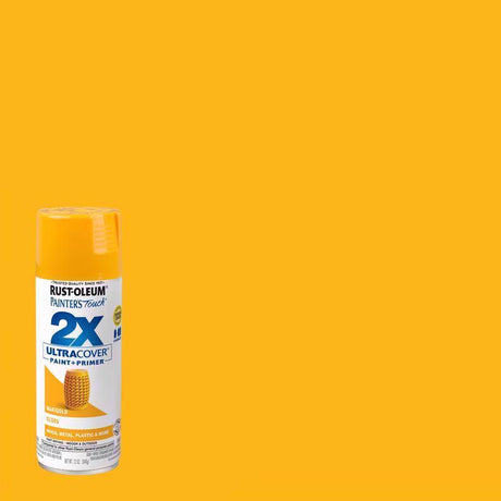 Rust-Oleum Painter's Touch 2X Ultra Cover Gloss Marigold Spray Paint 12 oz, Pack of 6