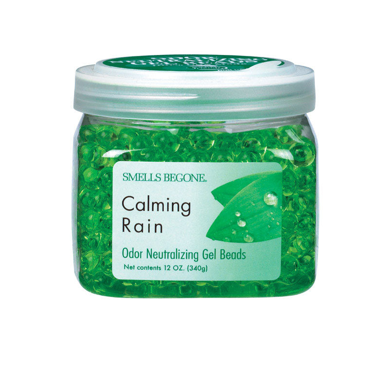 Smells Begone Calming Rain Scent Odor Neutralizer 12 oz Gel Beads, Pack of 6