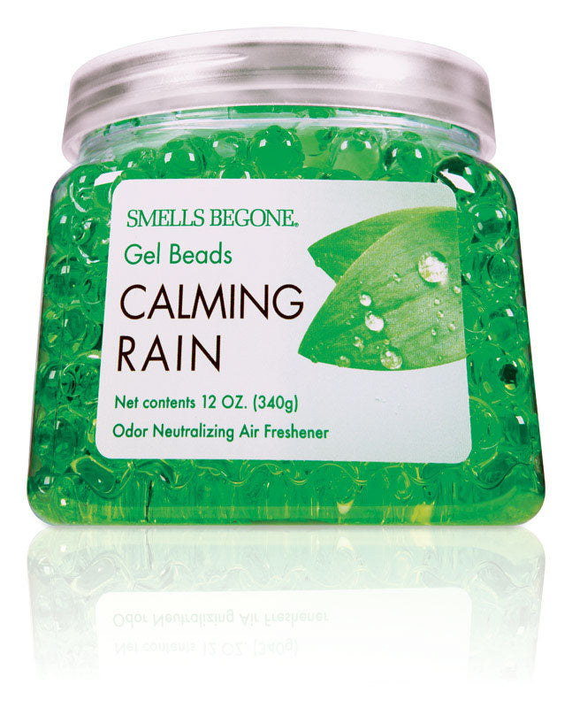 Smells Begone Calming Rain Scent Odor Neutralizer 12 oz Gel Beads, Pack of 6