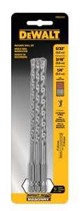 DEWALT DWA5103 Impact Ready Drill Bit, Masonry, 3-Piece, HCS