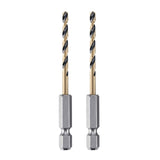 DEWALT DWA5008 Drill Bit, 1/8 in Dia, 2-7/8 in OAL, Heavy-Duty, 1/4 in Dia Shank, Hex Shank