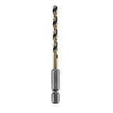 DEWALT DWA5010 Drill Bit, 5/32 in Dia, 3-3/16 in OAL, Heavy-Duty, 1/4 in Dia Shank, Hex Shank, Pack of 5