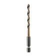 DEWALT DWA5011 Drill Bit, 11/64 in Dia, 3-3/8 in OAL, Heavy-Duty, 1/4 in Dia Shank, Hex Shank