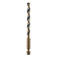 DEWALT DWA5015 Drill Bit, 15/64 in Dia, 4 in OAL, Heavy-Duty, 1/4 in Dia Shank, Hex Shank