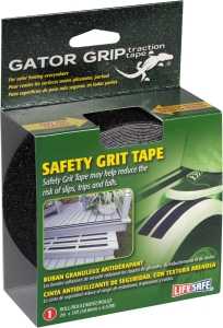 Incom RE3951 Safety Grit Tape, 15 ft L, 2 in W, PVC Backing, Black
