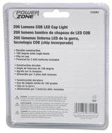 PowerZone 12304 COB Cap Light, AAA Battery, LED Lamp, 200 Lumens, 10 m Beam Distance, 3 hr Run Time, Black/Blue/Orange, Pack of 6