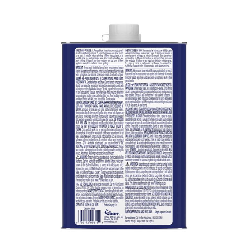 Klean Strip Denatured Alcohol Clean Burning Fuel 1 qt, Pack of 6
